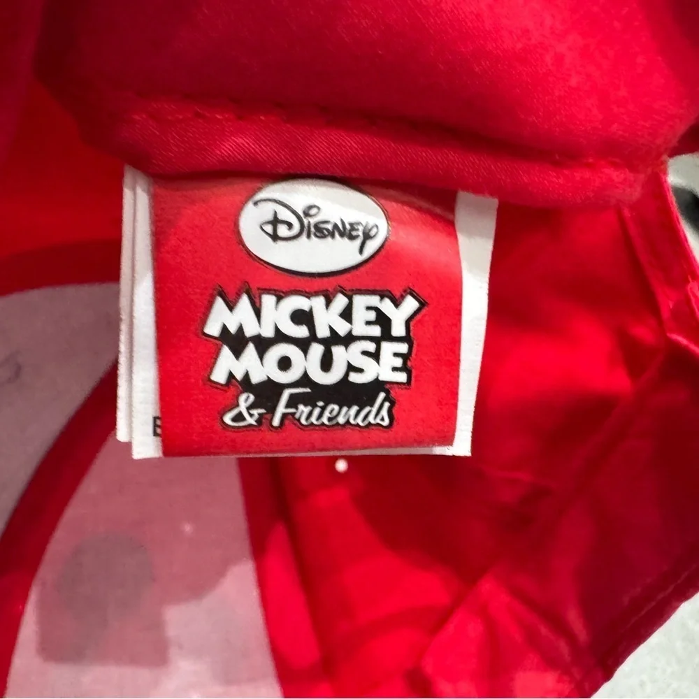 Disney Mickey & Friends Kid’s Red Baseball Cap W/ Built In Black Sunglasses